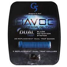Havoc Terror of Two Dual Trap Blade Retention System (20 Replacement Dual Trap Bands & 3 Replacement Dual Trap Collars) Clearance Ontario Archery Supply 