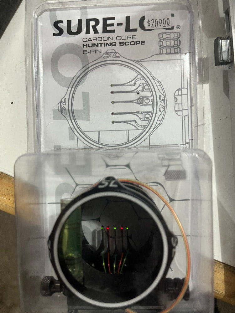 Sure-Loc Carbon Core Hunting Scope 5 Pin - Ontario Archery Supply