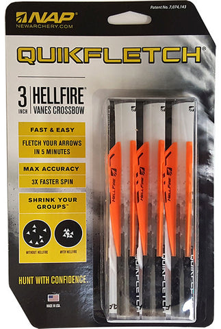 NAP Quickfletch Hellfire 3" Shrink Tube Fletching System - Ontario Archery Supply